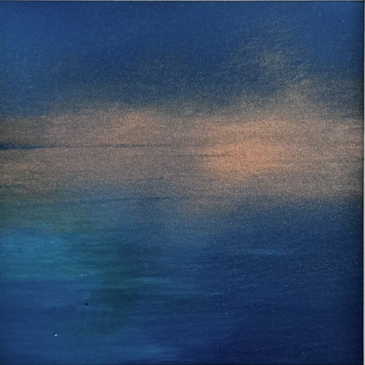 Original Oil & Mixed Media In Mount - Abstract Seascape - Daylight Dissolve