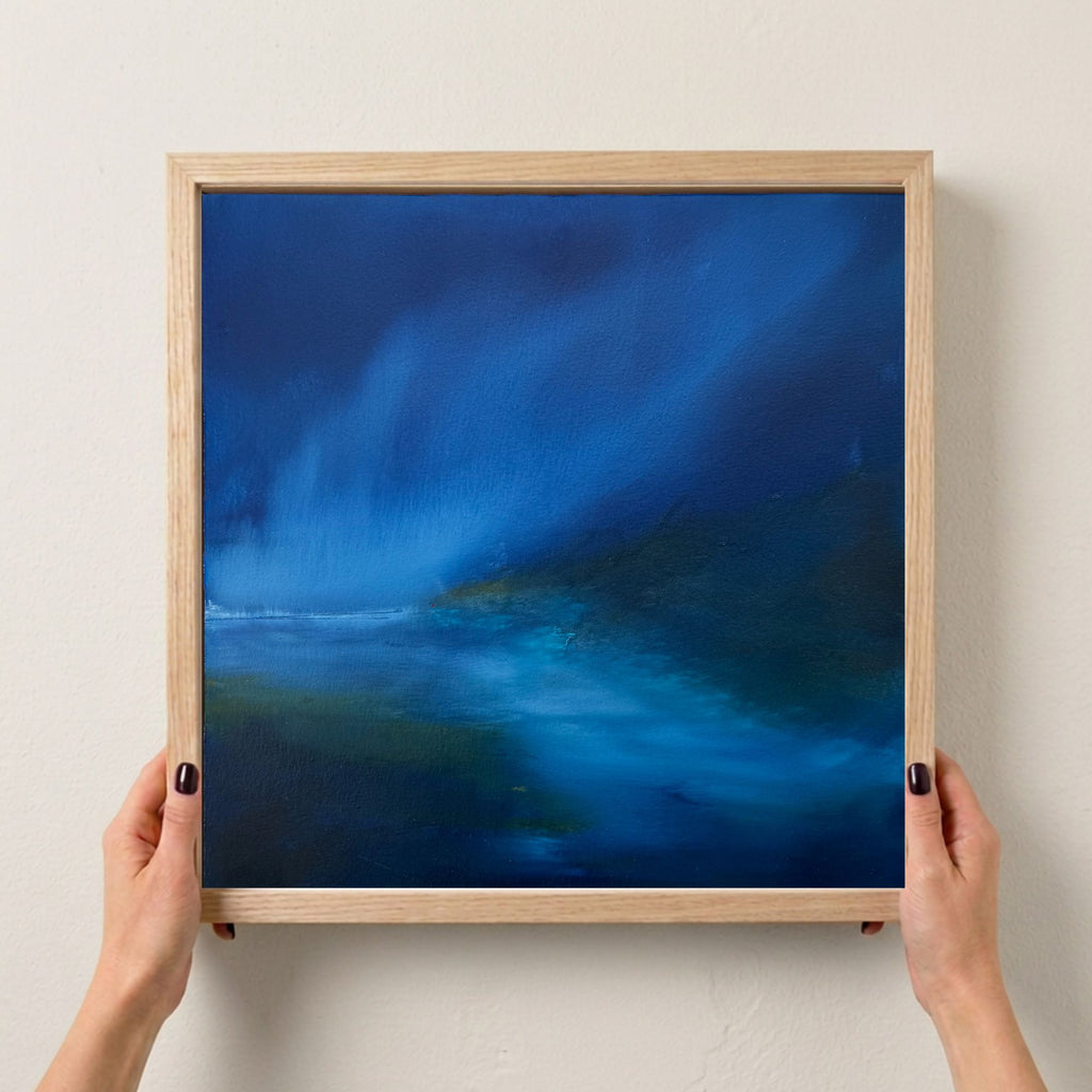Original Oil & Mixed Media Abstract Landscape  - New Horizon