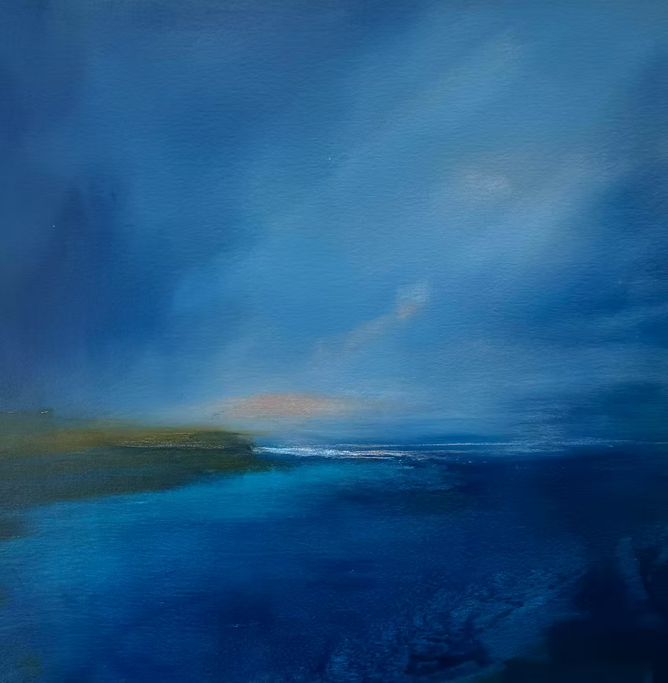 Original Oil & Mixed Media Abstract Landscape  - Unbroken Hope